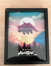 Avatar: The Last Airbender 3D Shadow Box Art – Appa Flying Scene Framed Display picture