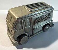 Vintage 1980 Coca-Cola Silver Metal Advertising Truck, Original Soda Theme picture