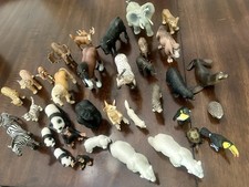 SCHLEICH Huge LOT Safari Wild Zoo Farm Animals 40 PCS picture