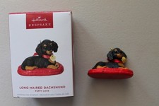 2025 NIB Hallmark Keepsake Ornament Long-Haired Dachshund Puppy Love Series picture