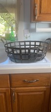 vintage metal basket with handle picture
