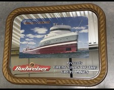 Budweiser Great Ships of the Great Lakes Edward L Ryerson Mirror picture