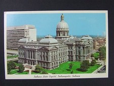 Indianapolis Indiana IN State Capital Building View Curt Teich Postcard 1965 picture