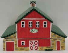 2011 Figi’s Gifts Cheese Red Country Barn Trinket or Candy Box picture