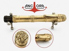 Vintage 1920 Retractable Fountain Pen, Gold Plated, Writes, ANCORA picture