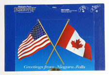 Scenic Pop Canada Niagara Falls Mechanical Novelty Postcard 3D USA Canadian Flag picture