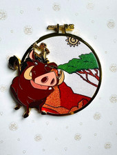 Disney PALM Sidekicks Cross Stitch Jumbo Pin - Timon and Pumbaa LE 500 picture