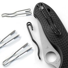 1/2/4PCS Replacement Black Silver Deep Carry Wire Pocket Clip For Spyderco NEWW picture