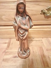 Vintage Madonna Wood-look Statue picture