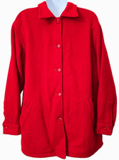 Vintage Boy Scouts Wool Jacket 20 Shirt Jac Den Mother Red 100% Wool 50s 60s BSA picture