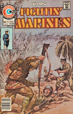 FIGHTIN' MARINES #126  WORLD WAR II * KOREAN WAR  CHARLTON  1975  NICE picture