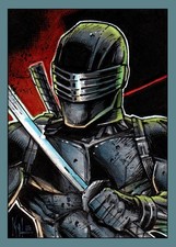 G.I. JOE SNAKE EYES Original Sketch Card Hand Drawn Art By Jim Kyle picture