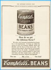1919 Campbells Soup Co Ad Camden NJ Pork & Beans Canned Food DELICIOUS FLAVOR picture