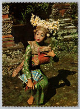 c1960s Young Dancer Bali Indonesia Legong Girl Postcard picture