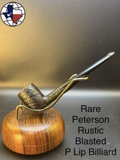 Vintage RARE Peterson Rustic Blasted P Lip Billiard Tobacco Pipe picture