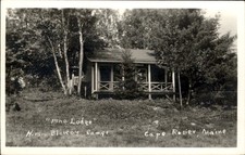 Cape Rosier Maine ME Cabin Pine Lodge c1930s-40s Real Photo Vintage Postcard bhn picture