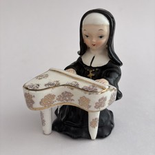 Vtg Lenwile Ardalt Nun Piano Figurine 6168C Japan 1950s Hand Painted Porcelain picture
