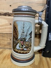 Vintage Avon Shipbuilder Beer Stein 1986 The Building of America Brazil picture