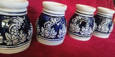 Vintage Zoller & Born German wine glasses stoneware pottery picture