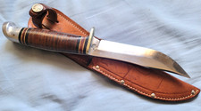 Western USA Official Boy Scout Fixed Blade Knife w/original case Excellent picture