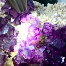6.56LB Rare Purple Inner Mongolia's Eye fluorite cubic  crystal mineral sample picture