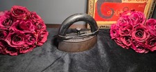 Antique Sensible No 5 Sad Iron Detachable Wood Handle NRS & Co Geneva ILL 1887 picture