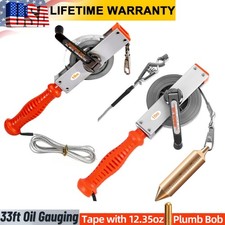 Oil Tank Gauging Tape, Stainless with 12.35oz Plumb Bob Oil Tank Measuring Tool picture