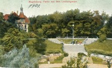Germany AK Magdeburg - Louisengarten 1909 postcard picture