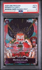 PSA9 - Luffy Afro OP07-073 BANDAI CARD GAMES Fest 25-26 Promo OPTCG picture