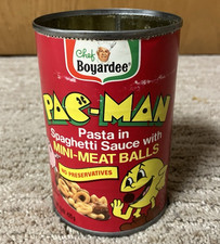 Vintage 1986 Pac-Man CHEF BOYARDEE Pasta Can Rare Clean Empty picture