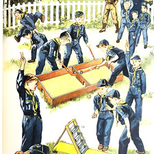 Vintage The Boy Scout Encyclopedia Book Illustrated Hardcover 1952 picture