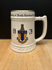 Vintage UNC C.H. Alpha Tau Omega fraternity beer stein from 1979 TARHEEL picture