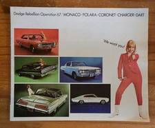 Original 1967 Dodge Full Line Sales Brochure Charger Dart Coronet Polara Monaco picture