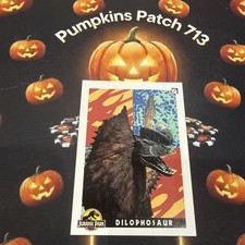 1993 Topps Jurassic Park Sticker Card 2 Dilophosaur picture