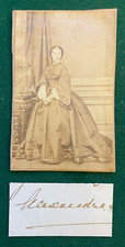 Antique British Royal Autograph Signature Photo Queen Alexandra Princess Denmark picture