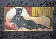Panther Lady Haunted Mansion changing portrait lenticular Disney Disneyland D23 picture
