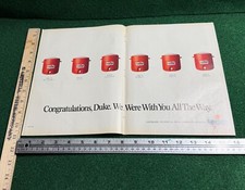 Rare GATORADE Print Ad - Congratulations Duke: 1991 NCAA Mens Basketball Champs picture