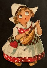 Travelstamps: Dutch Girl Valentines Day Card with Rotating Feet - Germany - Used picture
