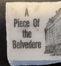 Authentic Stone Piece Of The BELVEDERE HOTEL  Baltimore MD  Souvenir picture