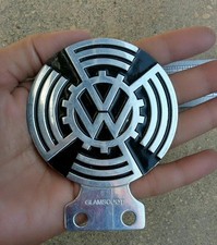 Vintage VW Old Logo Badge Bus Micro Thing Emblem Placa Insignia Plakkette LG320 picture