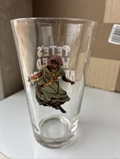 Vtg Pete’s Wicked Mardi Gras Lady Dancer Beer Ale Pint Glass 6” Libby 13 picture