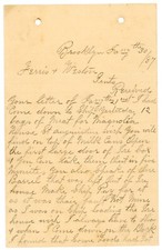 1887 Handwritten Letter Brooklyn NY Shipping Freight Dock Strike Labor Condition picture