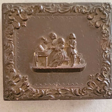 Antique Civil War 1/6 Plate Pictorial Union Case The Music Lesson Piano Schaeffe picture