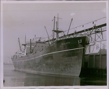 LG889 1956 Original Arthur Howard Photo BOSTON WATERFRONT STRIKE Callisto Ship picture