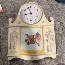 General Electric One If By Land, Two If By Sea Patriotic Electric Clock picture
