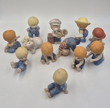 Vtg 1980s Enesco Country Cousins Katie & Scooter Figurines Lot Of 10 picture