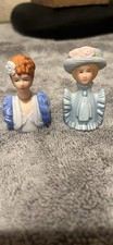 8pc Avon Vintage Ceramic Female Figurines.  American Fashion styles 82 to 84 picture