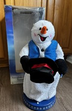 GEMMY SPINNING SNOWFLAKE SNOWMAN SINGING DANCING SNOW MIZER 2002 picture