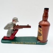 Vtg Southern Comfort Mechanical Coin Bank Penny Shooter Civil War WORKING Metal picture