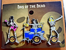 SEMINOLE HARD ROCK CAFE TAMPA 2015 DAY OF THE DEAD BONE BAND LE 300 3 PIN SET picture